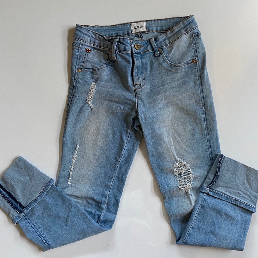 Hudson Distressed Crop Jeans